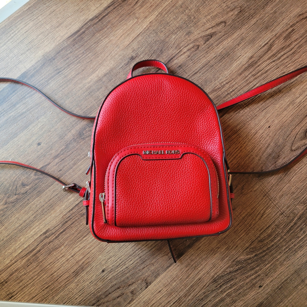 Michael Kors Jaycee MINI Red Convertible Backpack/ Crossbody Bag